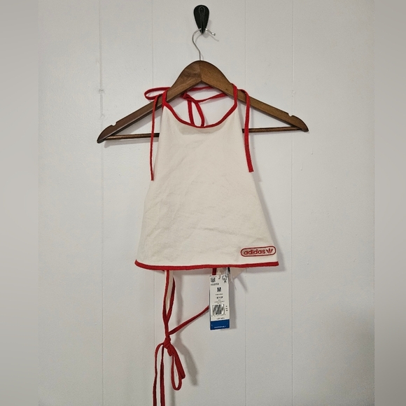 NWT Adidas Retro Tie Halter Top - Picture 2 of 5